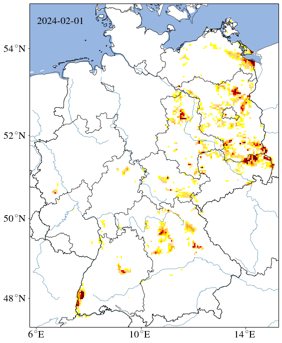 Entwicklung der Trockenheit 2023 für den Gesamtboden