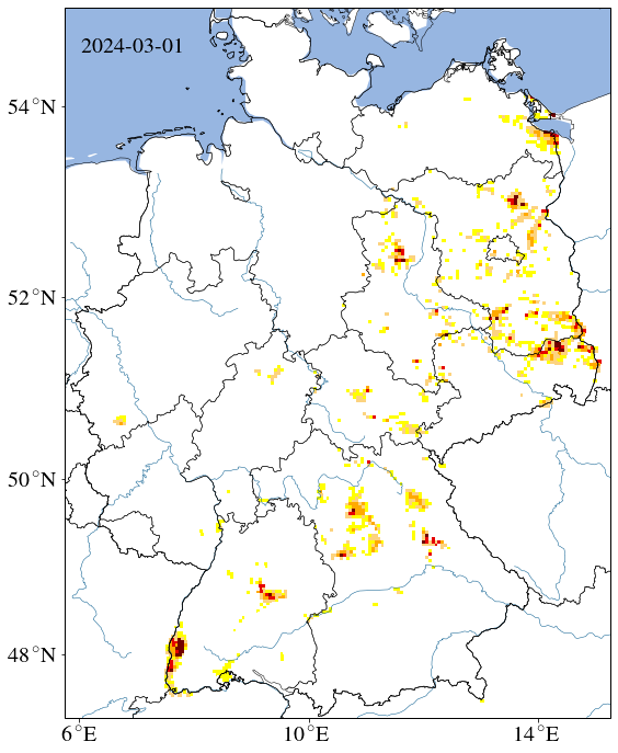 Entwicklung der Trockenheit 2023 für den Gesamtboden