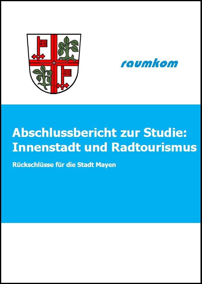 Deckblatt für den Abschlussbericht der Studie Innenstadt und Radtourismus